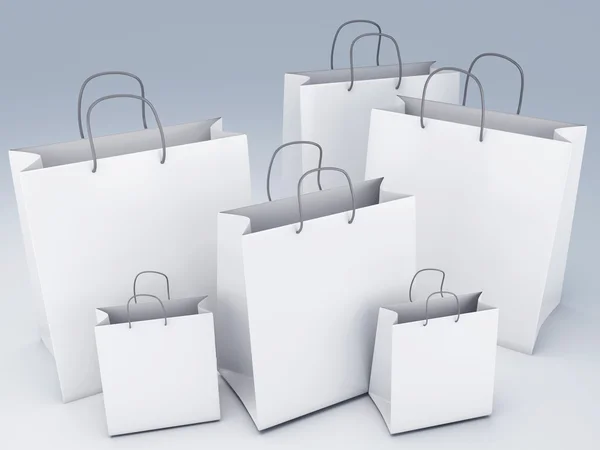 Bolsas de compras 3d — Foto de Stock