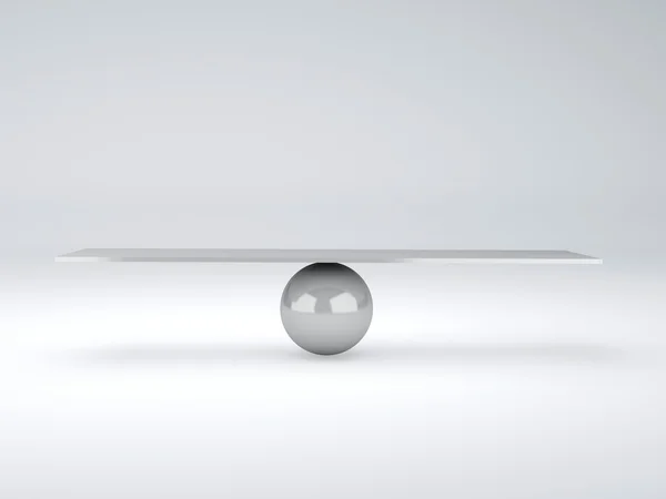 White seesaw. Balance concept — Stock Photo, Image