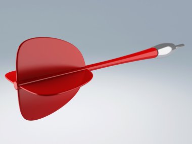Kırmızı dart 3d