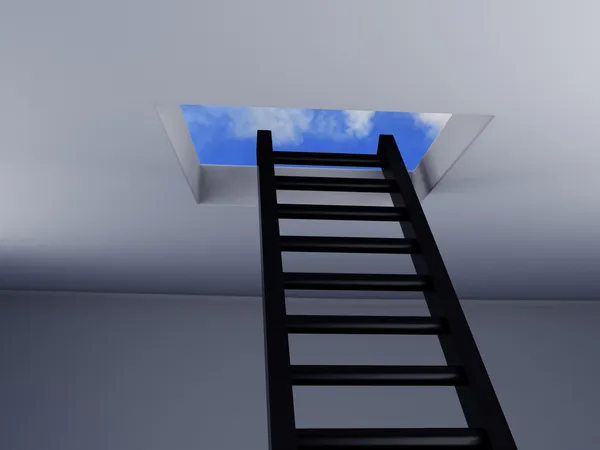 Treppen zum Himmel. Kostenloses Konzept — Stockfoto