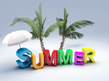 kelime yaz renkli mektup 3d çizim ile  