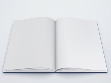 Beyaz ile açık kitap sayfaları 3d 