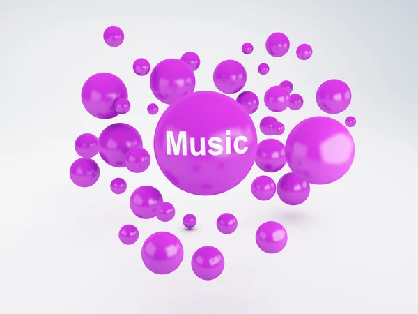 Bubble of music icon. Social network concept — Stock Photo, Image