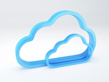 bulut güvenlik kavramı. izole beyaz