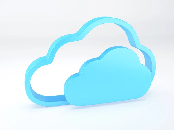 Cloud security koncept. isolerade vit — Stockfoto