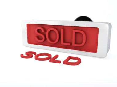 Pul sattı. izole beyaz