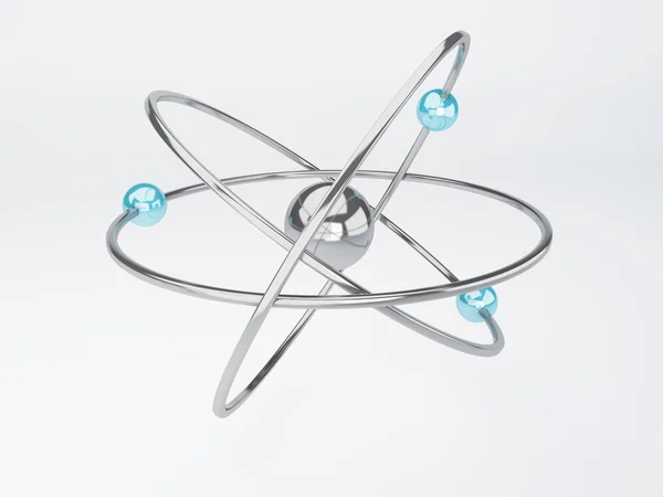 白色背景上的原子的分子， — 图库照片