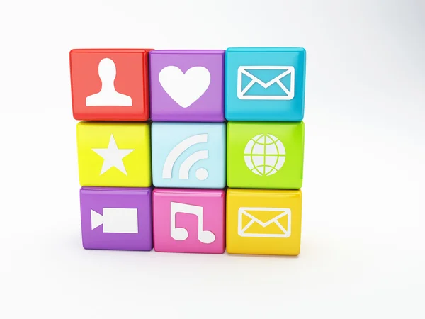 Mobile phone app icon. Software concept — Stock Photo, Image