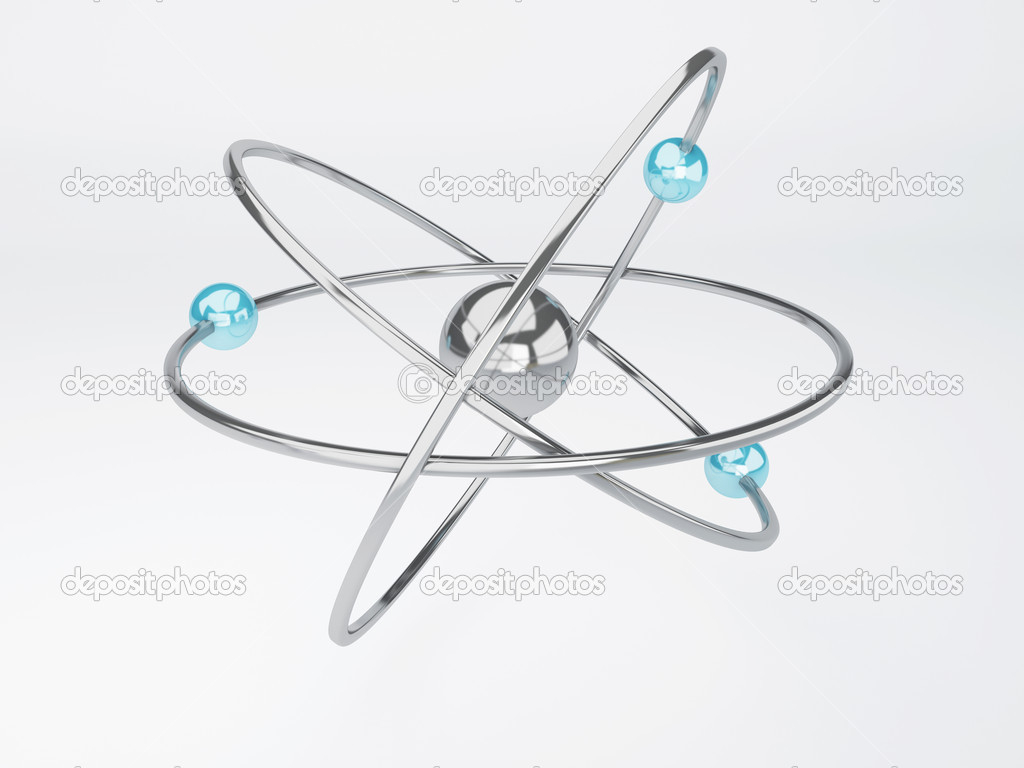 molecule, atom on white background