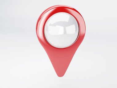 harita izole beyaz işaretçisi simgesine