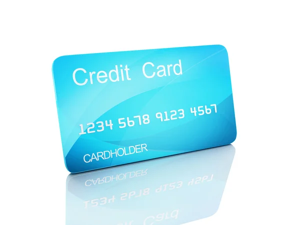白色背景上的 3d 信用卡付帐。 — 图库照片