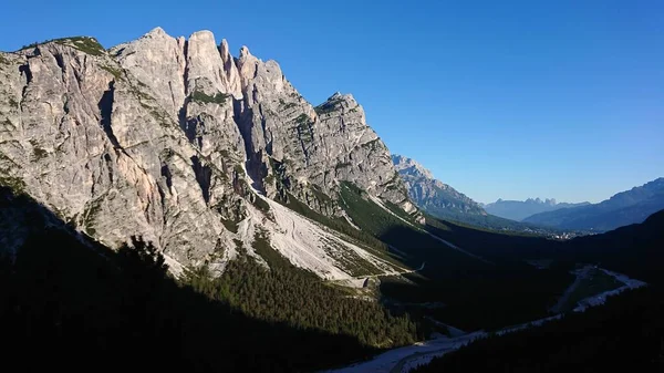 Los Dolomotes Con Hermosas Altas Montañas Rocosas Norte Italia — Foto de Stock