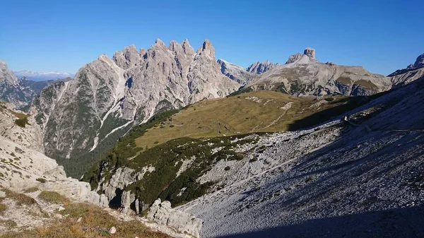 Los Dolomotes Con Hermosas Altas Montañas Rocosas Norte Italia — Foto de Stock