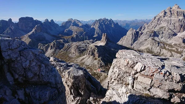 Los Dolomotes Con Hermosas Altas Montañas Rocosas Norte Italia — Foto de Stock