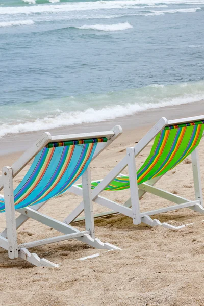 Colorful deckchairs — Stock Photo, Image
