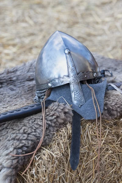 中世纪的头盔 — 图库照片
