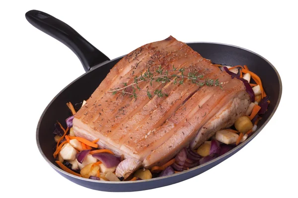 Roast pork with vegetables — Stock Photo, Image