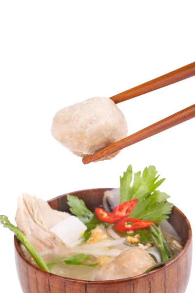 Тайский суп с лапшой — стоковое фото