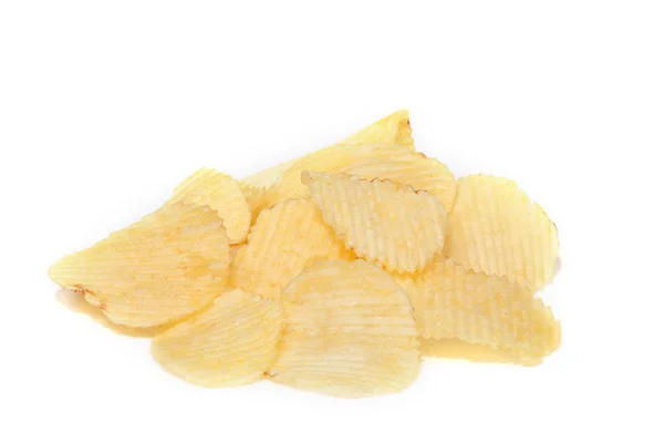 Batatas fritas caneladas — Fotografia de Stock