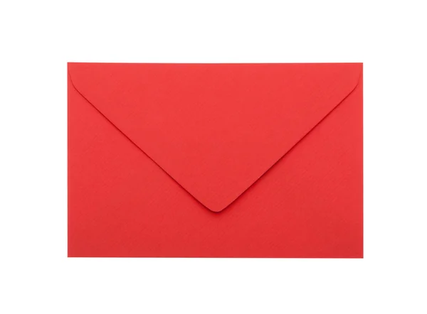 Envelope vermelho com caminho de recorte — Fotografia de Stock