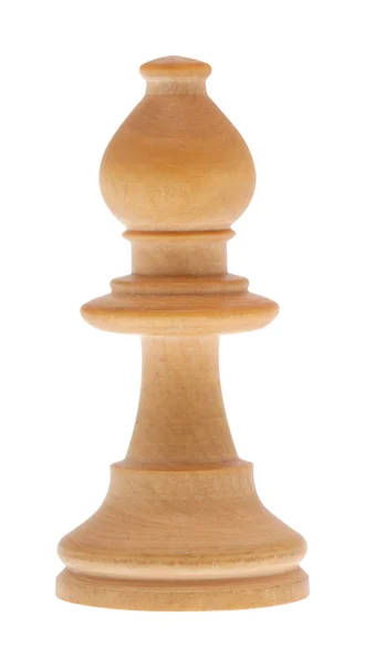 Šachová figurka biskup s ořezovou cestou — Stock fotografie
