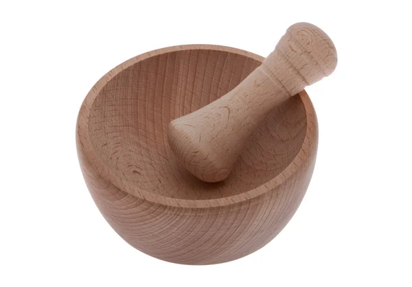 Mortar and pestle with clipping path — Stock Photo, Image