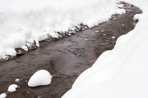Creek v zimě — Stock fotografie