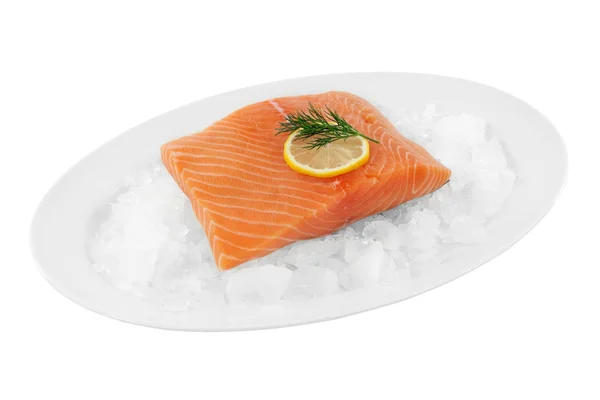 Salmon fillet with clipping path — Stock Photo, Image