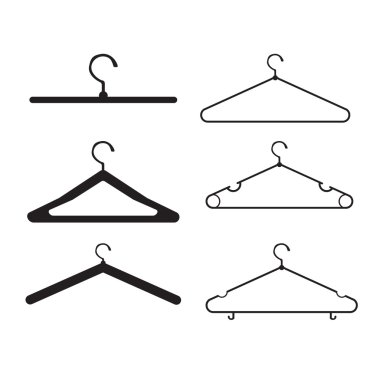 elbise askısı vektör Icon set