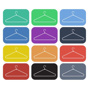 elbise askısı düz Icon set