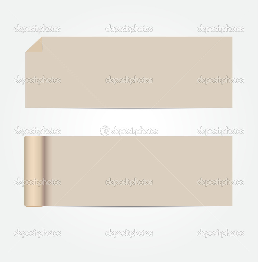 Blank brownish cards with shadows vector illustration