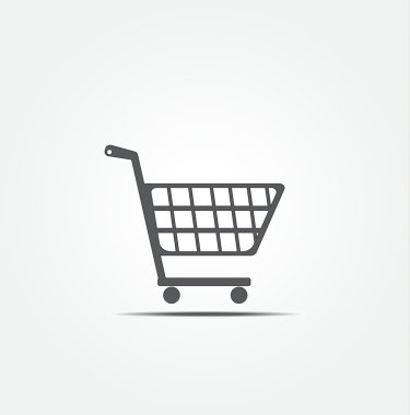 Alışveriş arabası vektör simgesi 