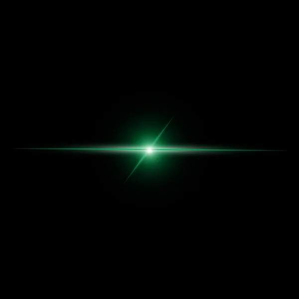 Rayon vert abstrait Vecteur de lumière — Image vectorielle