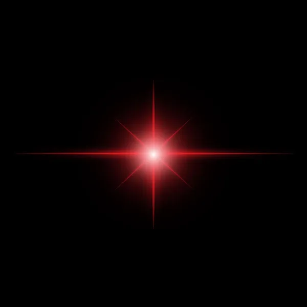 赤いスター バースト光ビームのベクトル — ストックベクタ