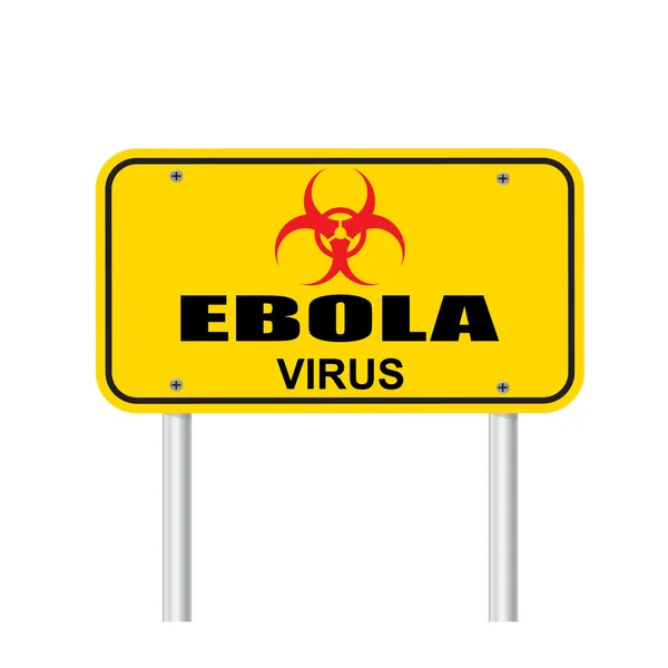 Ebola vírus terület jel vektor — Stock Vector