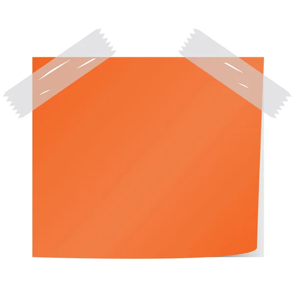 Color naranja en blanco postear vector — Vector de stock