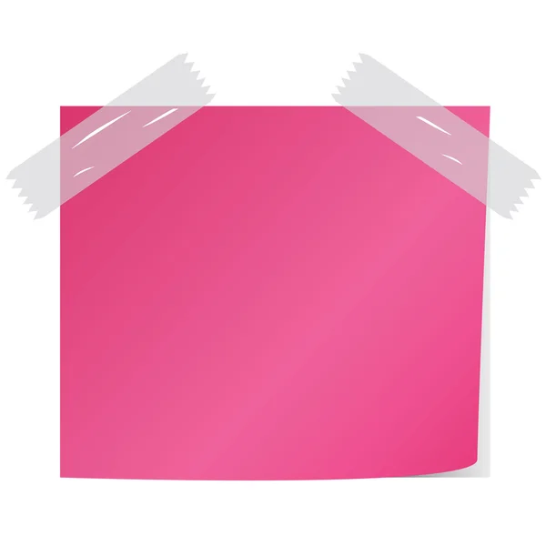 blank pink post it vector