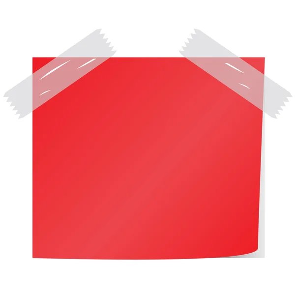 Blanco rojo post it vector — Archivo Imágenes Vectoriales