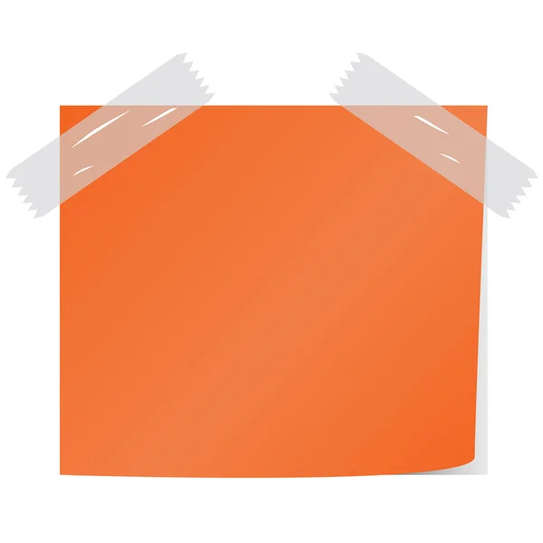 Lege oranje kleur post-it vector — Stockvector