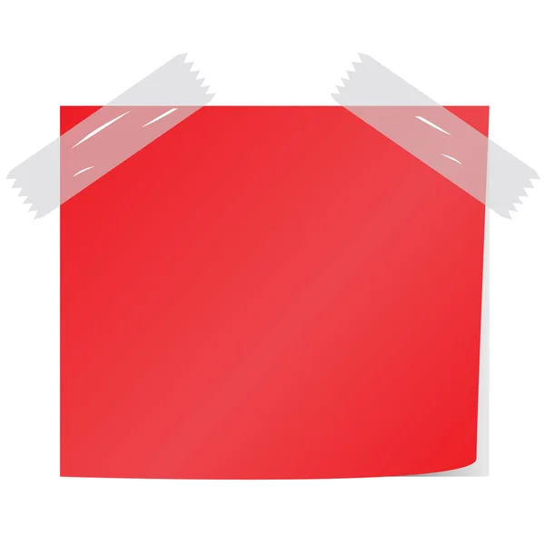 空白の赤ポスト ・ イット ベクトル — ストックベクタ