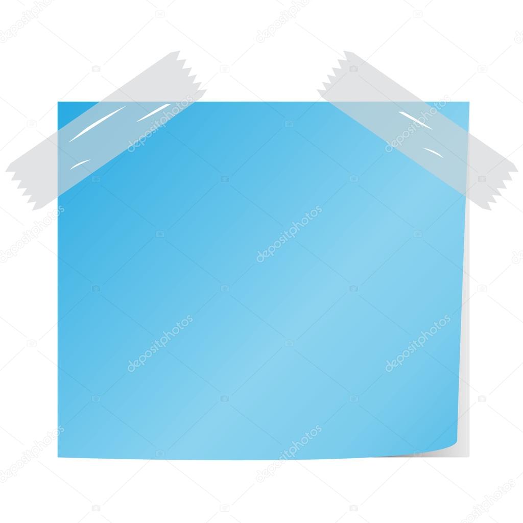 blank blue color  post it vector