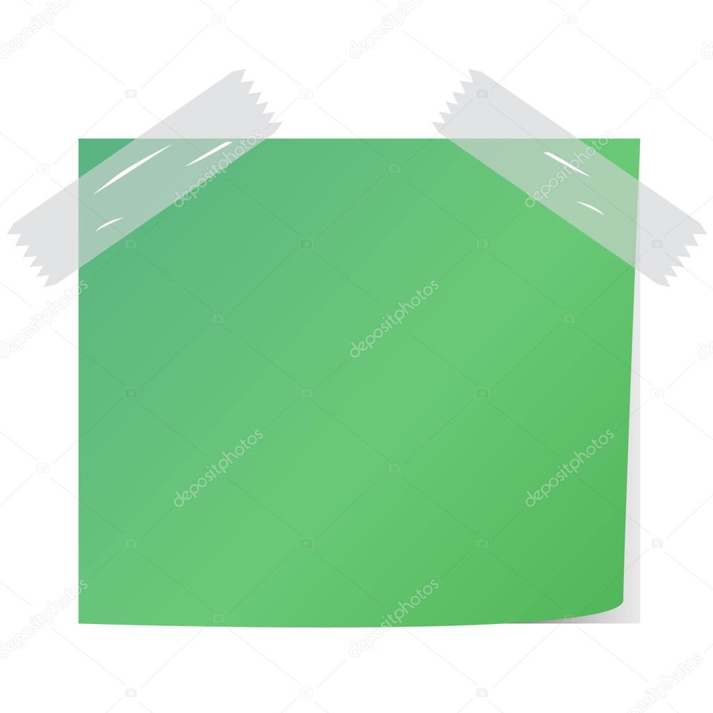 blank green color  post it vector