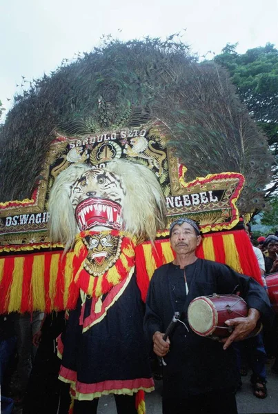 Понорого Индонезия Января 2003 Года Показать Reog Ponorogo Празднование Нового — стоковое фото
