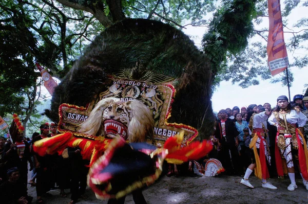 Ponorogo Indonésia Janeiro 2003 Show Reog Ponorogo Ano Novo Evento — Fotografia de Stock