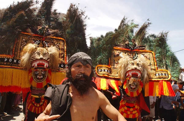 Zeigen Reog Ponorogo Neujahrsfeier Des Islam Telaga Sarangan Magetan Indonesien — Stockfoto