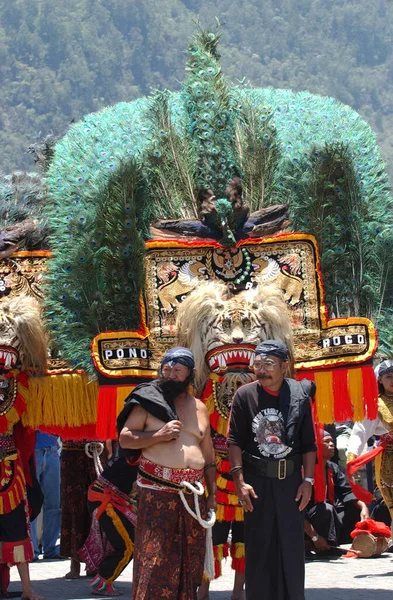 Show Reog Ponorogo New Year Youngary Event Islam Telaga Sarangan — стоковое фото