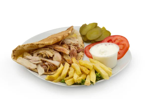 Chicken kebab shawarma — Stock Photo, Image