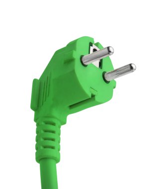 Green power plug clipart