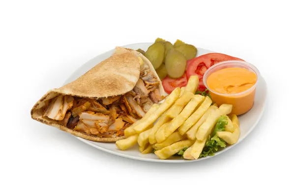 Frango kebab shawarma — Fotografia de Stock