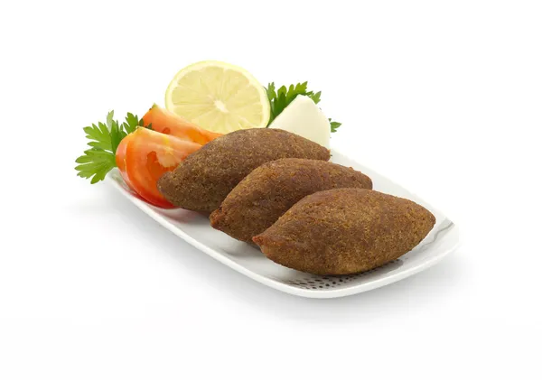 Lebanese food of fried kibe — Stock Photo, Image